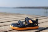 Kinder Barfusssandale Ersa blue/orange